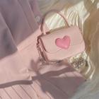 Heart Accent Hand Bag Pink - One Size
