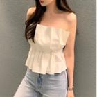Strapless Pleated Camisole Top