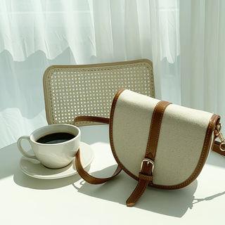Buckle Semicircle Shoulder Bag