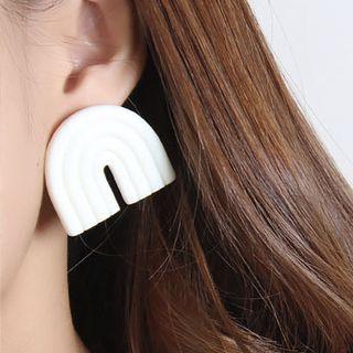 White Rainbow Ear Stud