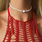 Gemstone Alloy Choker Necklace - One Size