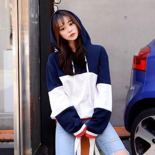 Color-block Cotton Hoodie