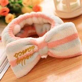 Stripe Bow Facial Headband