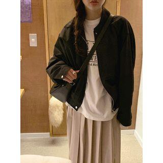 Band-hem Zip-up Jacket
