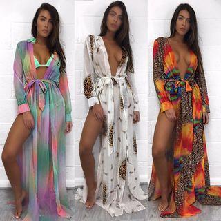 Tie-waist Printed Sundress