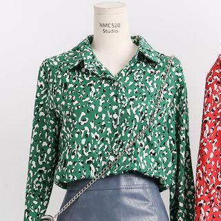 Leopard-print Loose-fit Shirt