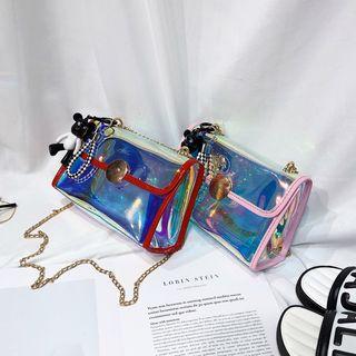 Set: Iridescent Crossbody Bag + Pouch