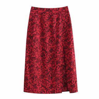 Paisley Print Pencil Skirt