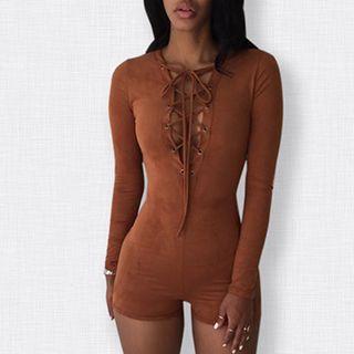 Lace-up Playsuit