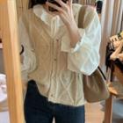 Bell-sleeve Blouse / Single-breasted Sweater Vest