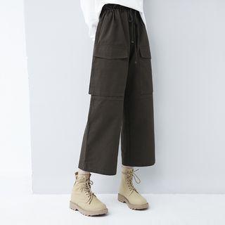 Cargo Wide-leg Cropped Pants