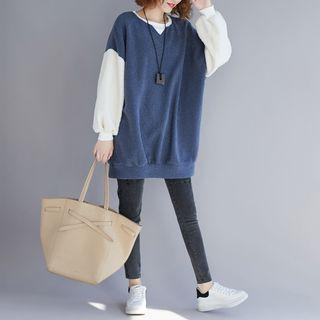 Two-tone Sweatshirt Dress