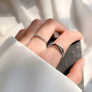Geometric Sterling Silver Ring