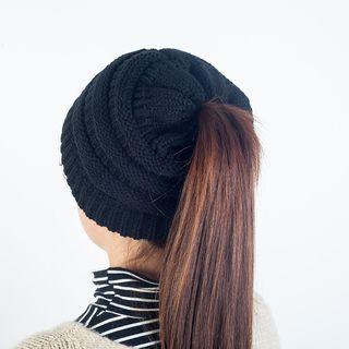 Ponytail Knit Beanie