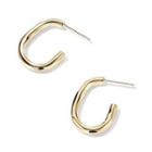 Metal Hook Earring 1 Pair - Silver Needle - Gold - One Size