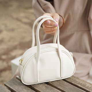 Pintuck Zipped Mini Tote Bag With Strap