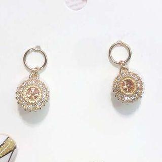 Alloy Rhinestone Dangle Earring 1 Pair - As Shown In Figure - One Size