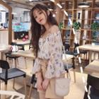 Floral Off-shoulder Bell-sleeve Blouse