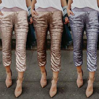 Sequined Skinny Pants