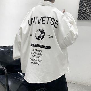 Earth Print Shirt Jacket
