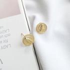 925 Sterling Silver Embossed Disc Earring As Shown In Figure - One Size