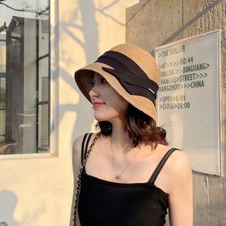 Straw Sun Hat Khaki - One Size (adjustable)