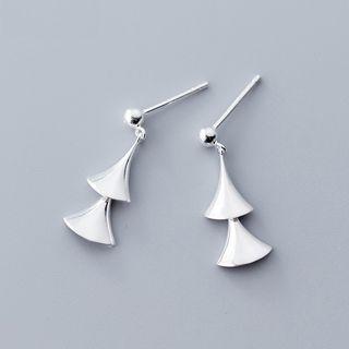 925 Sterling Silver Leaf Dangle Earring As Shown In Figure - One Size