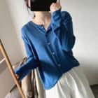 Plain Light Button Jacket