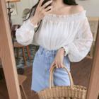 Puff Sleeve Off Shoulder Top
