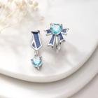 Non-matching Rhinestone Clip-on Earring 1 Pair - Clip On Earring - One Size