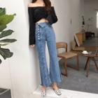 Asymmetric Boot-cut Jeans