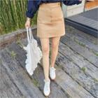 Front-tab A-line Miniskirt