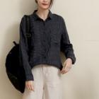 Embroidered Shirt Grayish Blue - One Size