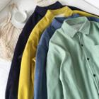 Long-sleeve Corduroy Fleece-lined Shirt
