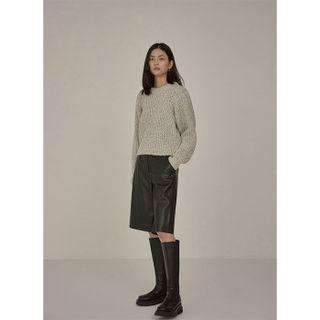 Ribbed Marled Sweater