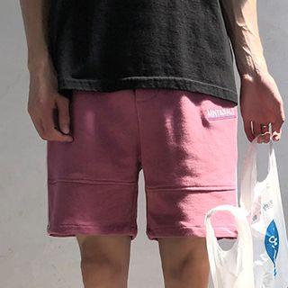Embroidered Elastic-waist Shorts