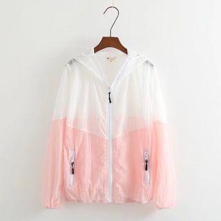 Sheer Zip Hoodie