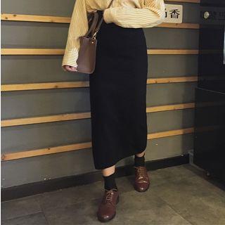 Knit Maxi Skirt Black - One Size