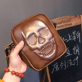 Embossed Skull Crossbody Bag