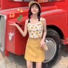 Floral Camisole Top / A-line Skirt