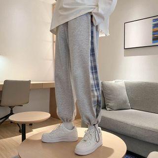 Plaid Panel Pants