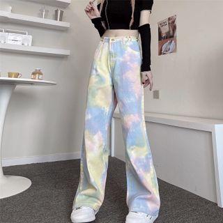 Tie Dye Denim Pants