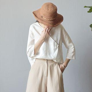 3/4-sleeve Swan Embroidery Hanfu Top