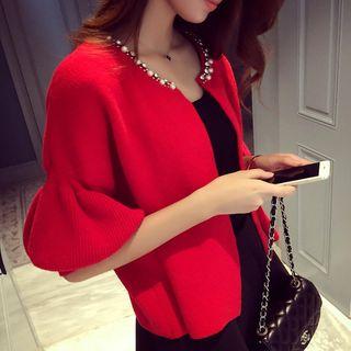 Elbow-sleeve Light Jacket / Strappy A-line Dress / Set