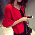 Elbow-sleeve Light Jacket / Strappy A-line Dress / Set