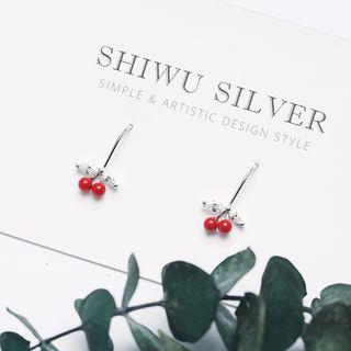 Rhinestone Cherry Earring