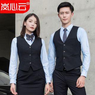 Couple Matching Dress Pants / Mini Pencil Skirt / Vest / Set