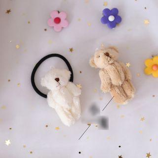Furry Bear Hair Tie / Brooch