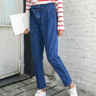 Bow Tapered Jeans
