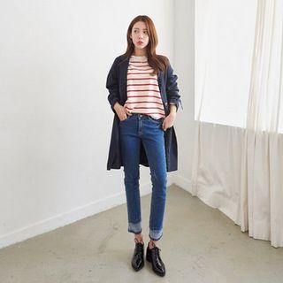 Single-breasted Belted-detail Jacket